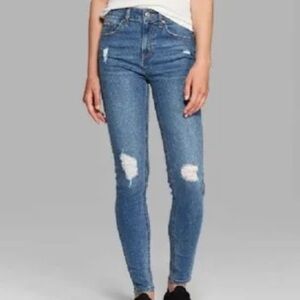 wild fable High Rise Skinny Jeans Distressed Size 6
